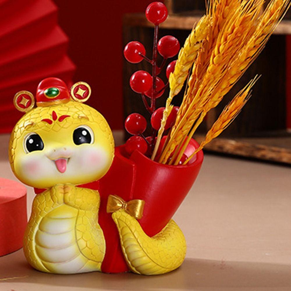 Decorative Cartoon Snake Pen Holder Creative Snake Money Box  Office Accessories