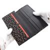 [Inden-ya] Inden Long Wallet, Size M, with Coin Purse, Deerskin, Black with White Lacquer, Dragonfly Pattern, 2109-11-008
