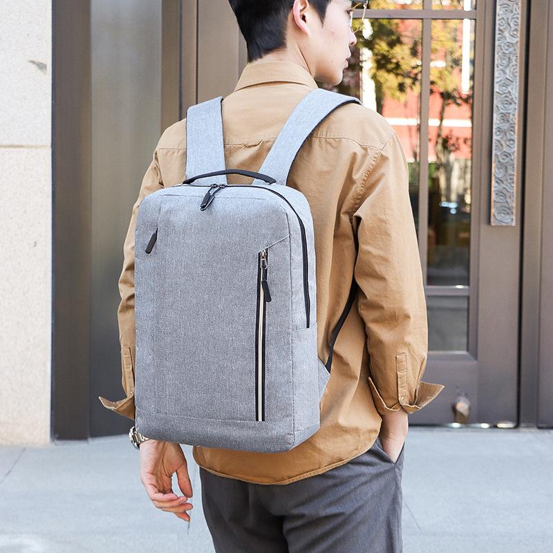 Men's light commute simple backpack new leisure travel laptop bag layered storage student bag