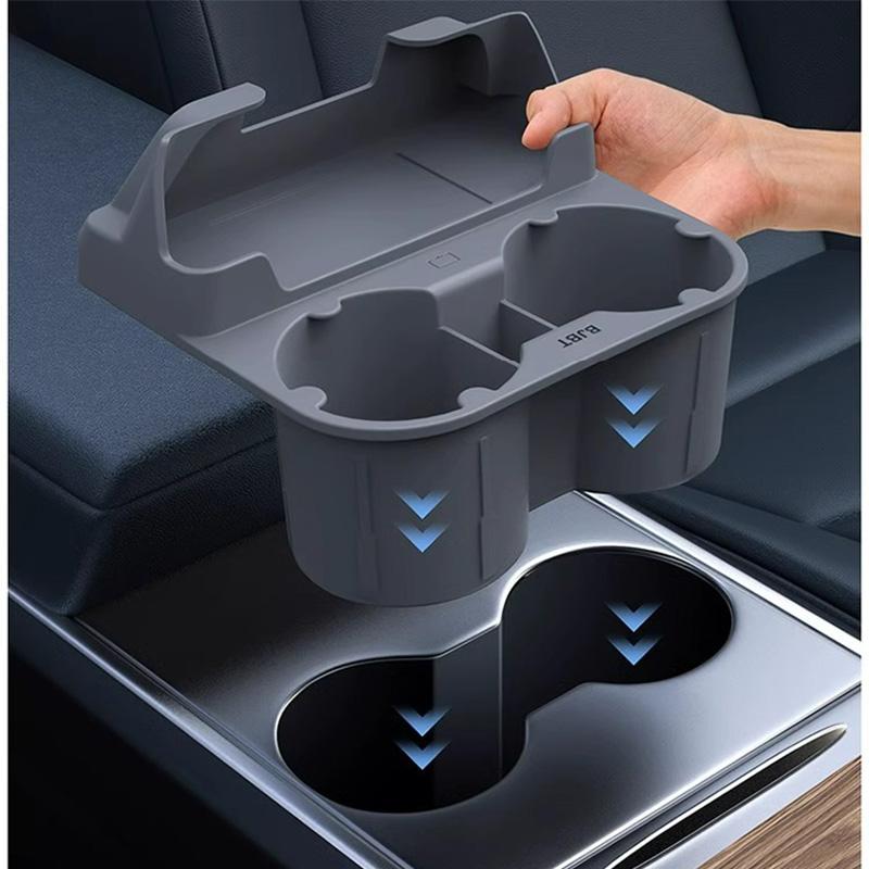 For Tesla Model 3 Model Y Glasses Case Cup Holder 2 In 1 Piece Center Console Storage Box Car