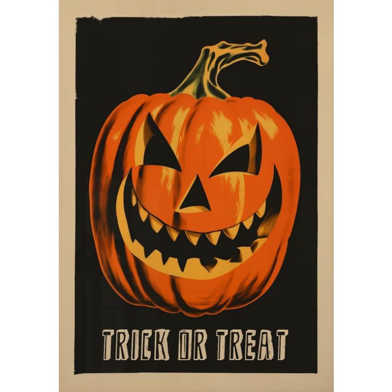 Funny Halloween Witch Skeleton Bat Pumpkin Spider Web Posters Prints Canvas Printing Wall Art Picture for Living Room Home Decor