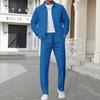 Spring and Autumn New Men's Waffle Drawstring Sports and Casual Pants Suit