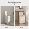 Large Capacity High-Legged Smart Sensor Trash Can with Lid for Kitchen, Bathroom, and Office