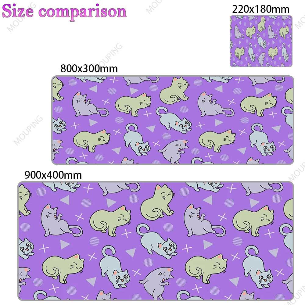 Cartoon Cat Mousepad Gamer Girl Office Carpet Kawaii Cute Desk Accessories Pink Deskmat Mouse Pad Anime Keyboard Computer Mouse