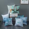 Christmas Snowflake Home European and American Digital Printing Car Pillow Cushion Pillowcase Can Be Customized
