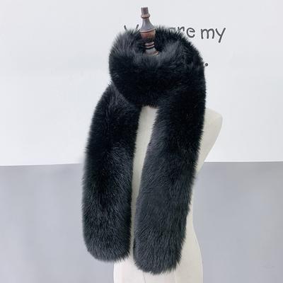 Winter New Fox Fur Scarf Versatile Scarf Imitation Fur Long Solid Color Fur Warm Fur Collar Children