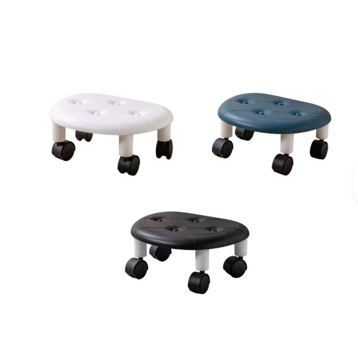 Household Pulley Small Low Stool Chair Children s Shoes Bench Mini Wheeled Low Chair Comfortable Shoe Changing Footrest Stool чёрный
