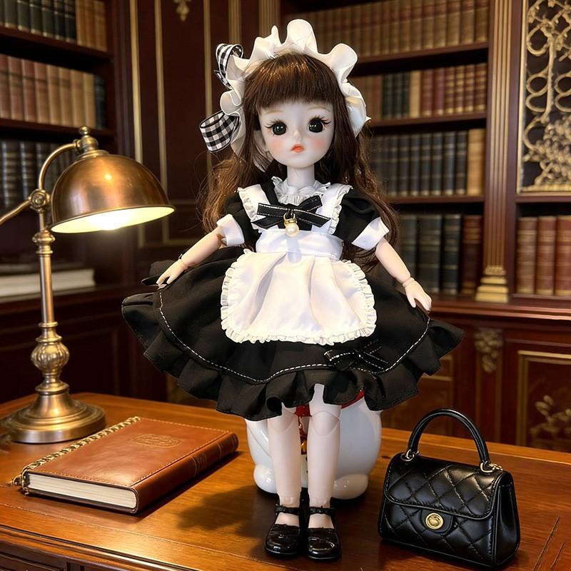 30cm Lolita Doll Outfit Set 6-Point BJD Dolls Clothes Only Non-Plush Toy Girls Ages 4-6