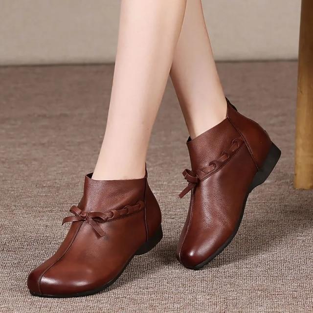 Botines de cuña Mujer 2021 Nudo mariposa Botines de felpa suave para damas  Moda Zapatos de cuero con cremallera Plataforma Botas femeninas comprar a  buen precio — entrega gratuita, reseñas reales con