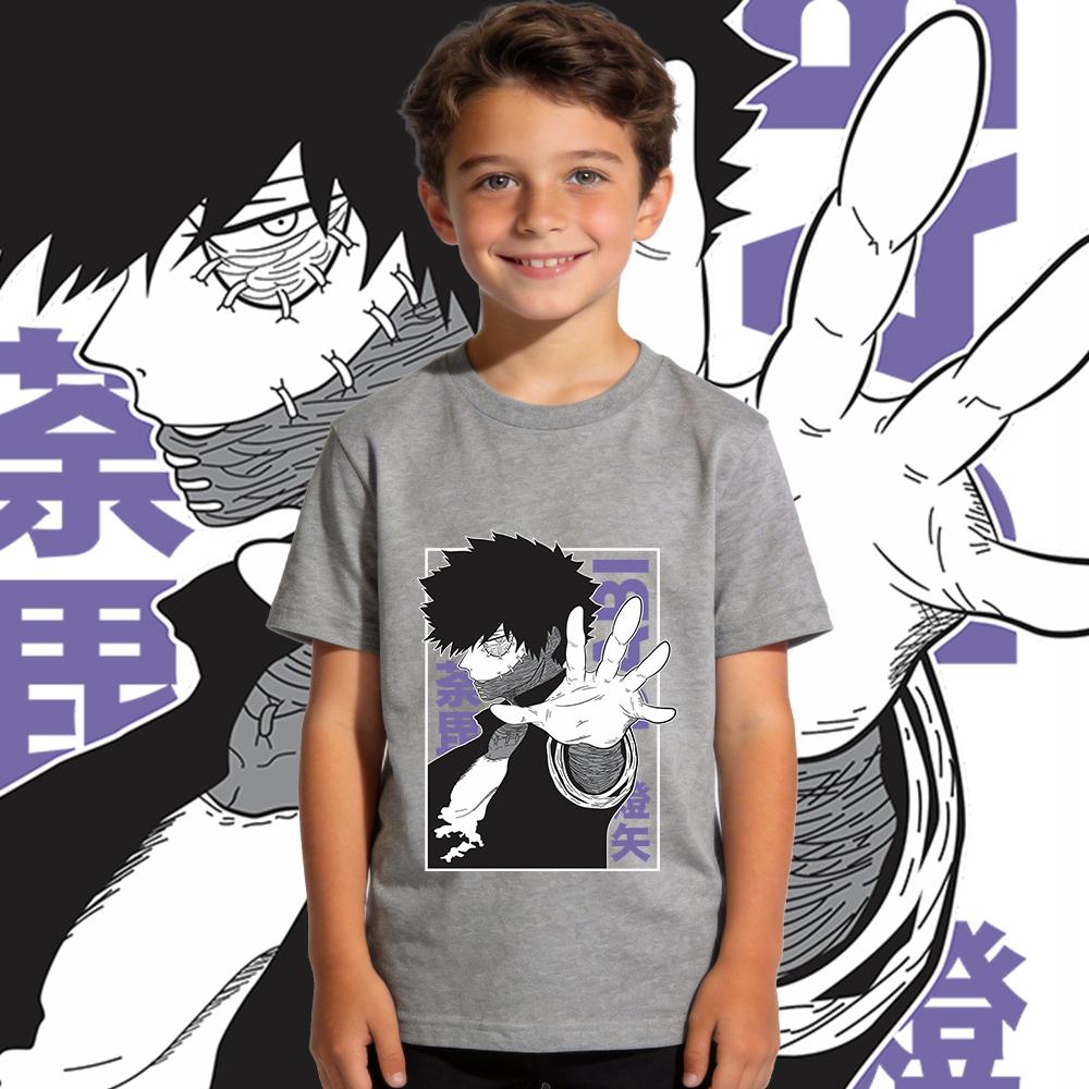 My Hero Academia Dabi Anime Print Cotton T Shirt for Boys and Girls Kids Casual Tee Short Sleeve Soft Breathable Summer
