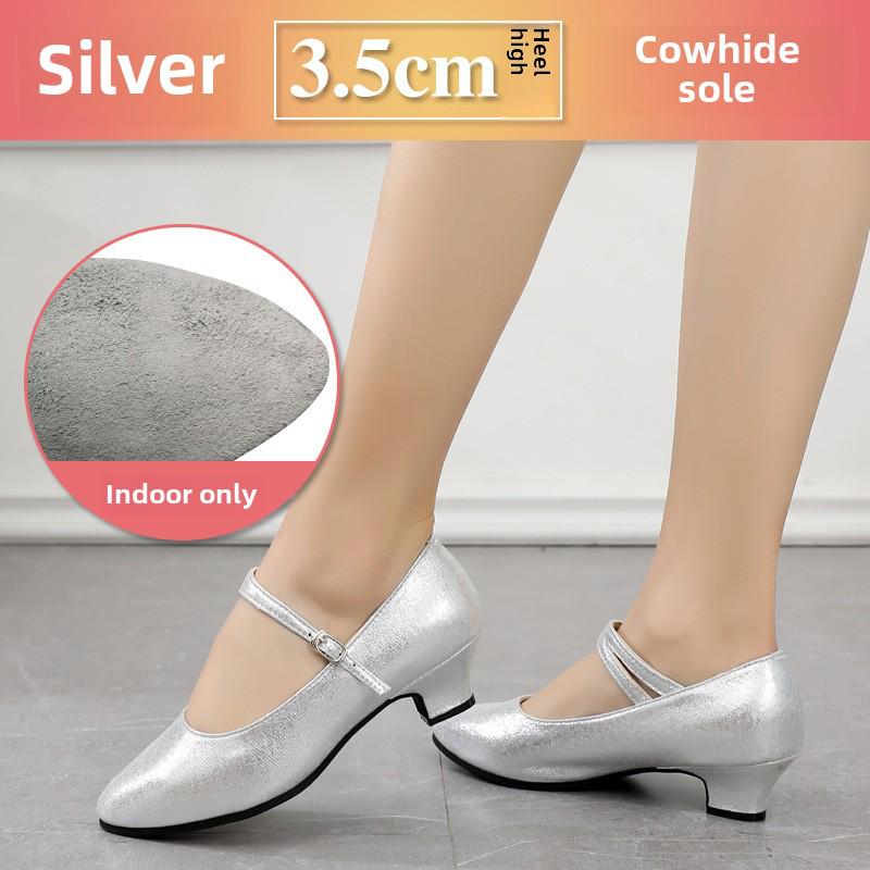 Pantofi de dans modern cu talpă moale: Perfect pentru stilurile de dans Square, Social și National