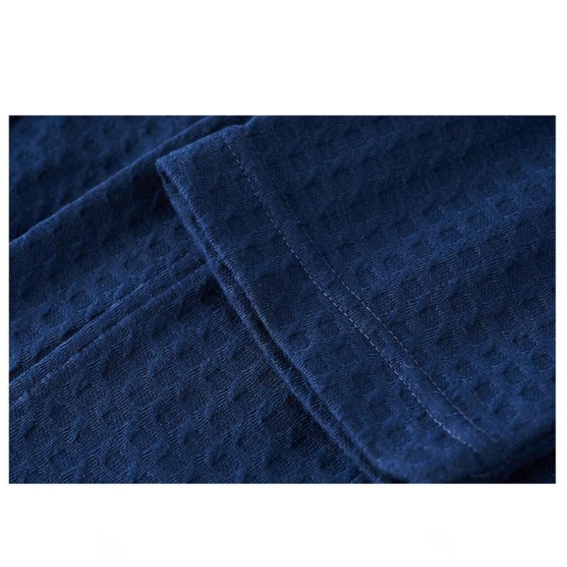 Vår- og sommervaffelkåpe Damekåpe i tynn stil Absorberende svettedampende pyjamas, hjemmeklær for menn og kvinner Par Nattkjole