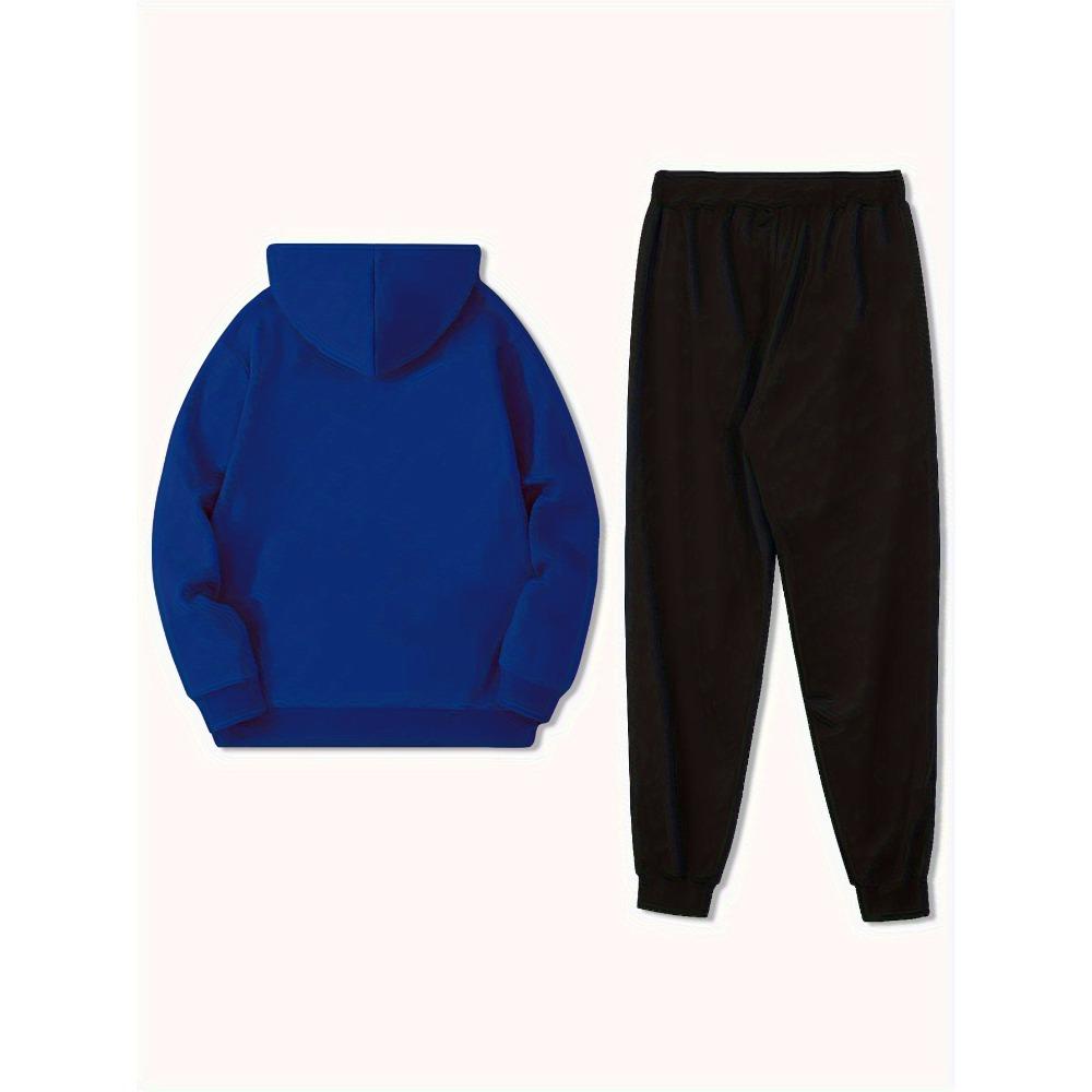 Retro Men's Autumn and Winter Casual Loose Hooded Sportswear Set Fashionable and Trendy Clothing Paired with Pants