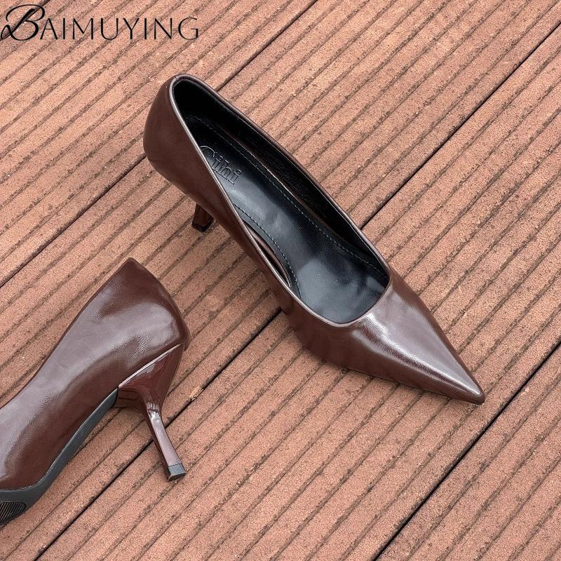 Fashion Classics Women Sandals Pointed Toe High Heels Shoes Summer Loafers Shallow 2025 Trend Office Pumps Brand Dress Zapatos De Mujer