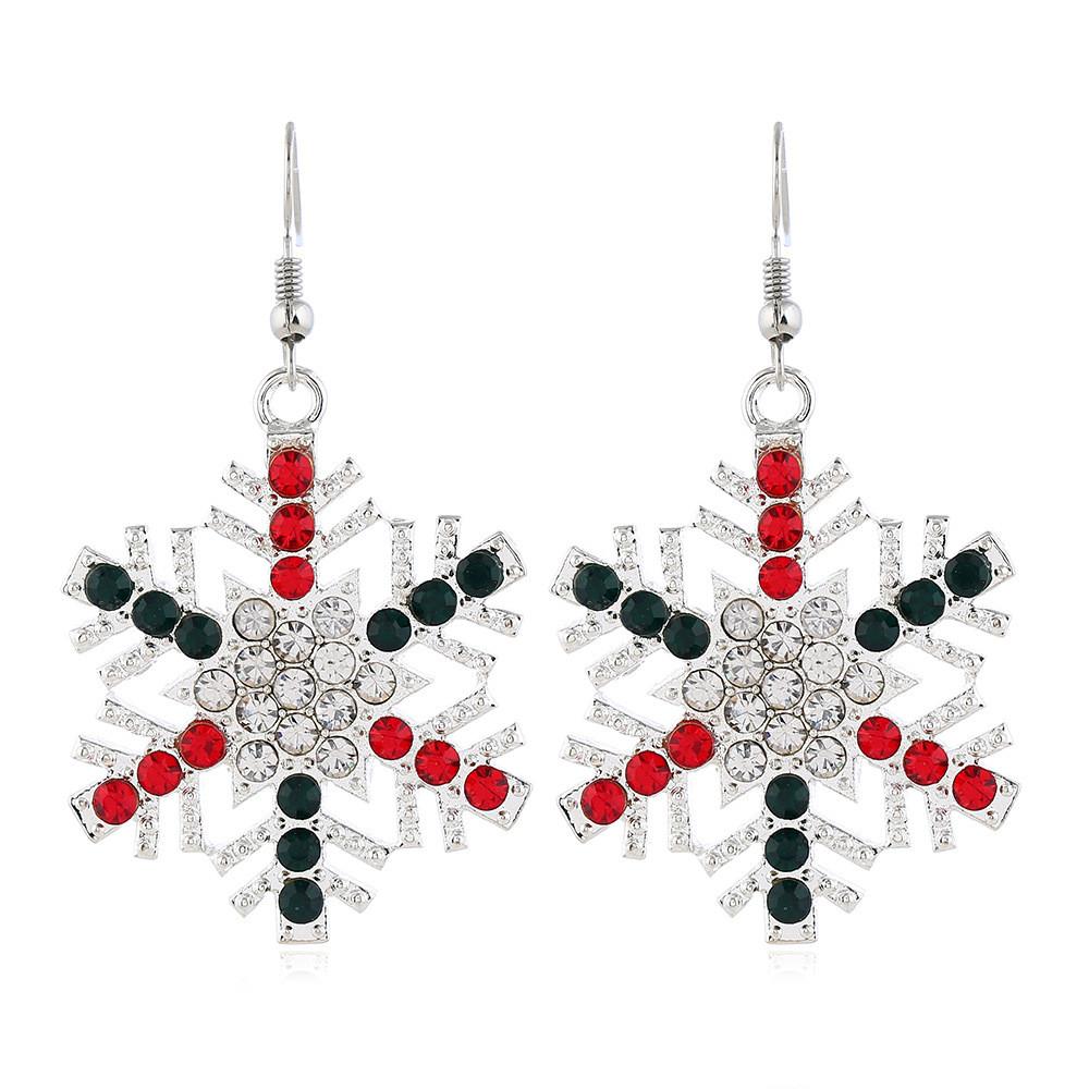 

Christmas Snowflake Necklace Earrings Set With Alloy Alloy For Holiday Celebrations Earrings