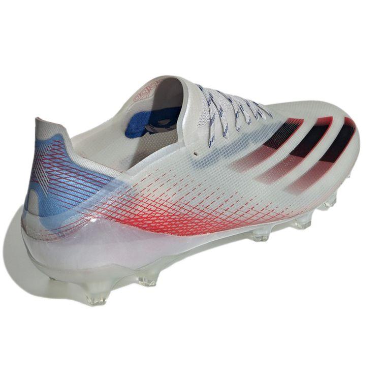 Adidas X Ghosted Round Toe Lace-Up AG (Rubber Short Studs) Slip-Resistant Durable Soccer Shoes Men Soccer Shoes Gray Red G54838