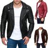 European and American men's leather jacket men's fashion locomotive leather jacket pu jacket leather jacket m-xl