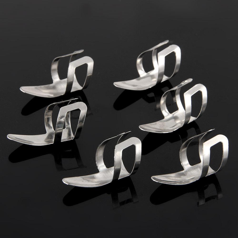 

New 20Pcs Stainless Steel Finger Picks Open Design with Box for Guitar Banjo Dobro