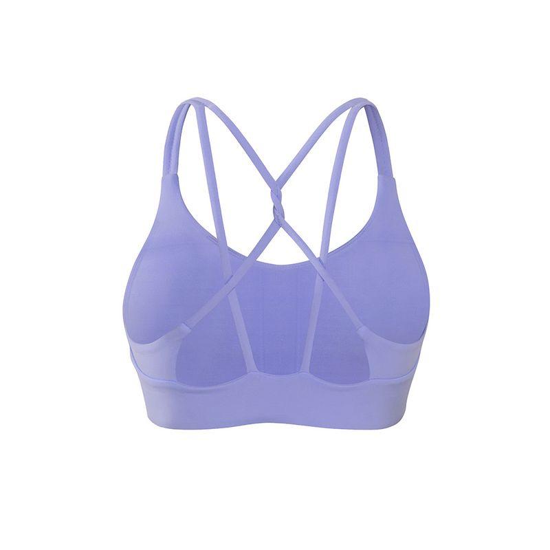 

Foreign Trade Summer Sports Underwear Women Nylon Nude Feel Yoga Clothes Running Fitness Bra Thin Drawstring Beauty Back Yoga Vest Twilight Mountain Purple L(80A/ B /C)