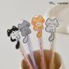 1/4 Stück Niedliche Katze mit wedelndem Schwanz Gelstift Cartoon Automatischer Stift Schwarz Kawaii Neutraler Stift Studien-Schreibwaren Schulbedarf Geschenke