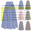 Printed Pocket Spliced Elastic Waist Midi Skirt Women Elegant Commuter Style