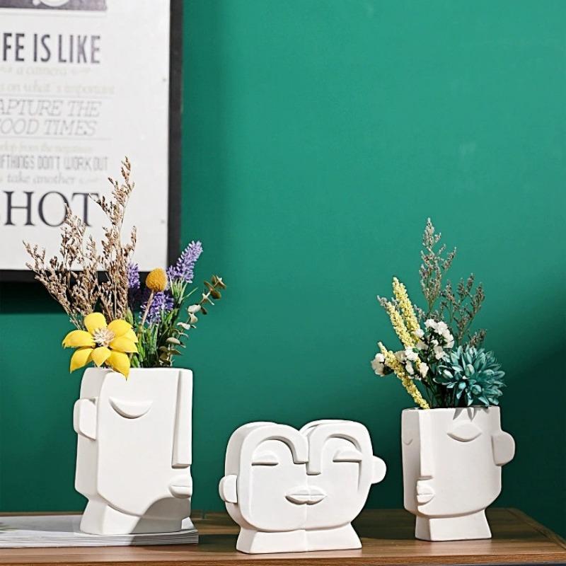 Nordic Style Ceramic Vase Art Decoration for Human Body Living Room Flower Arrangement Homestay Hotel Decoration Home Decor