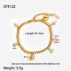 INS Personalized Fashion Lightning Rhinestone Fringed Pendant Bracelet Plated 18K Gold Stainless Steel Design Jewelry Women