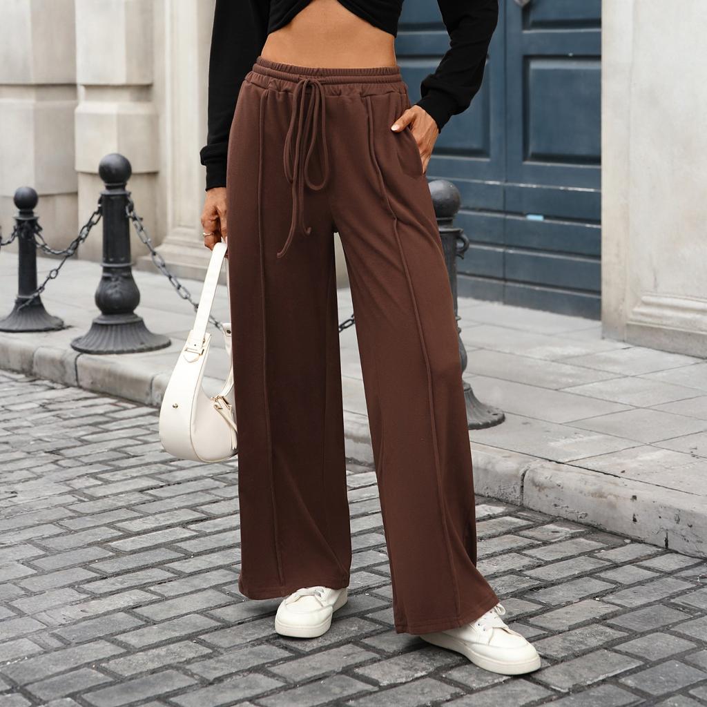 Women's Straight Pants Fashion Casual Pants Nine Point Harlan Pants