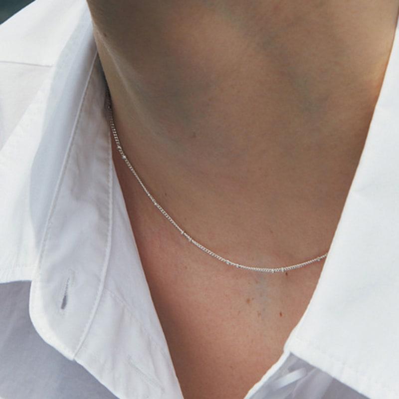 verte [925 silver] Un.silver.72 / boule necklace (2 color)