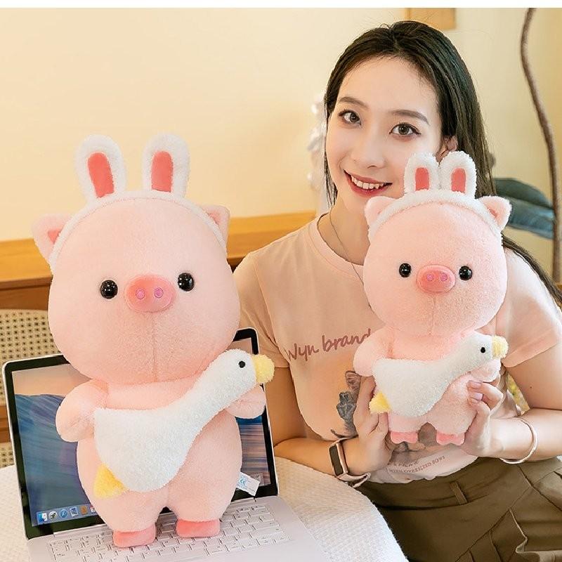 Hold Ears Rabbit Goose Pig Plush Toys Pillow Room Decoration Gifts Children