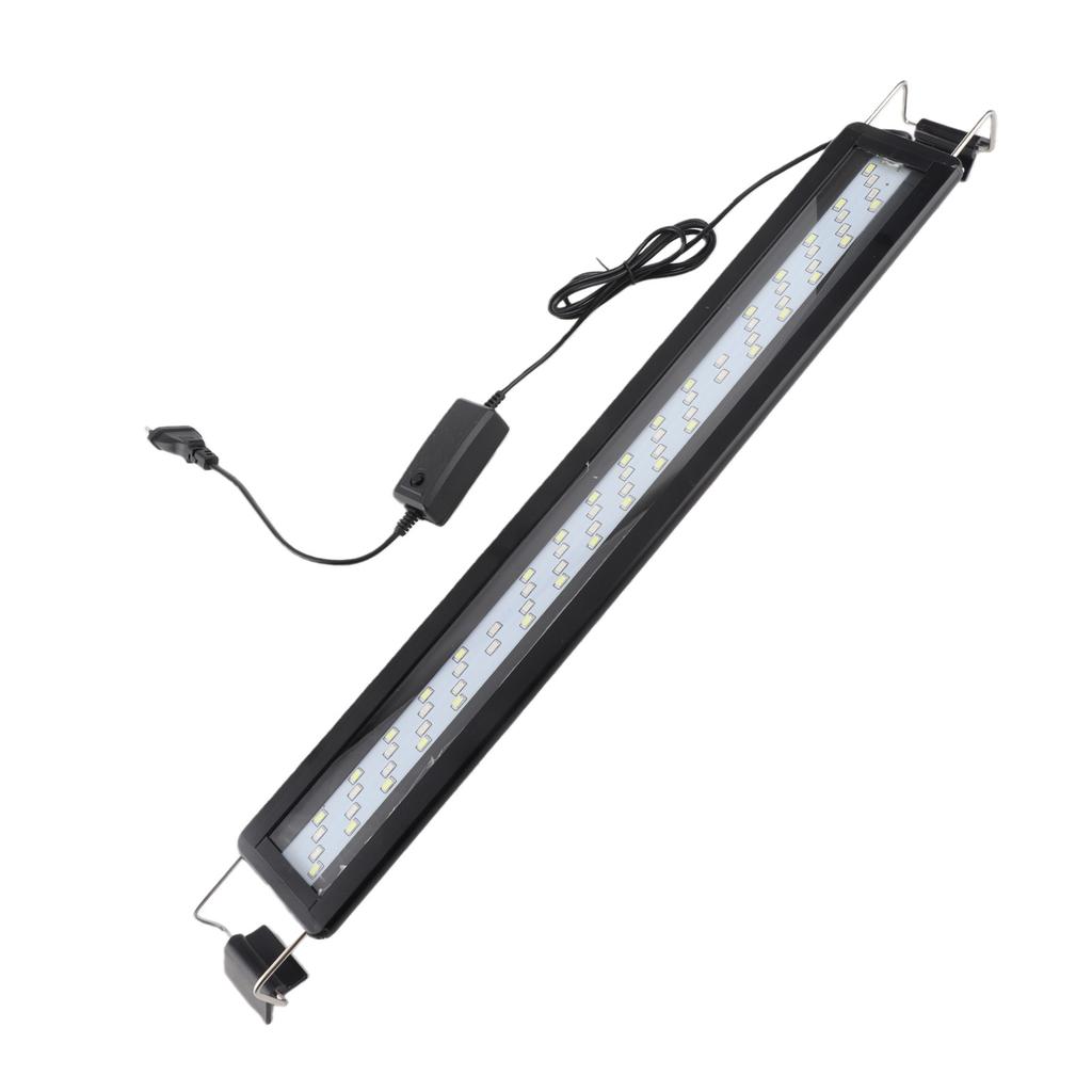 LED Aquarium Light Full Spectrum Ultra Slim Heat Dissipation Splash Proof Fish Tank Light with Extendable Brackets