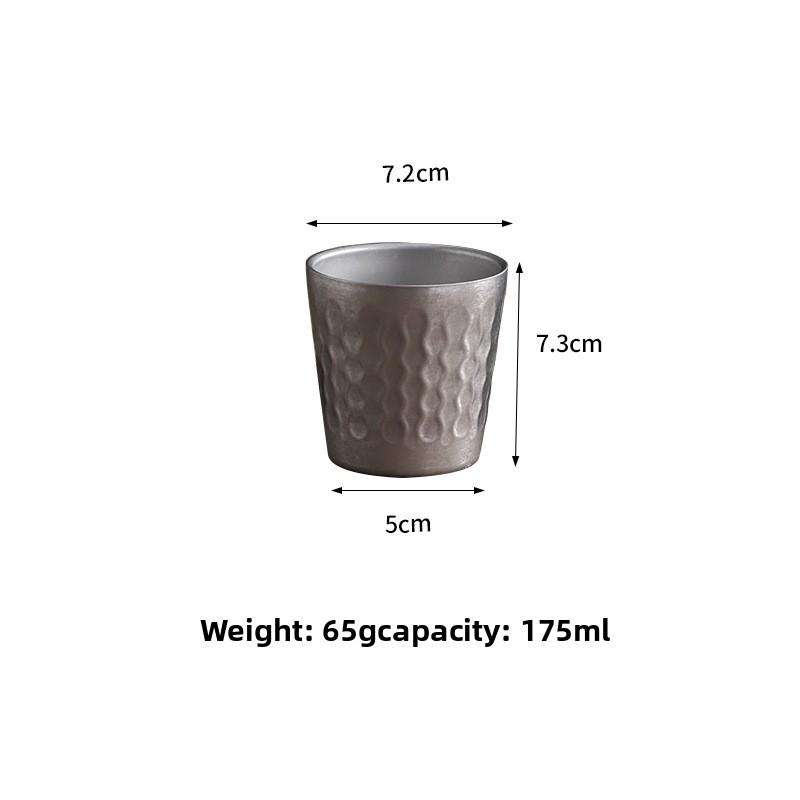 

Vintage Threaded Double Wall 304 Stainless Steel Cup Creative Anti Fall Beer Mug Drinkware 301-400ml