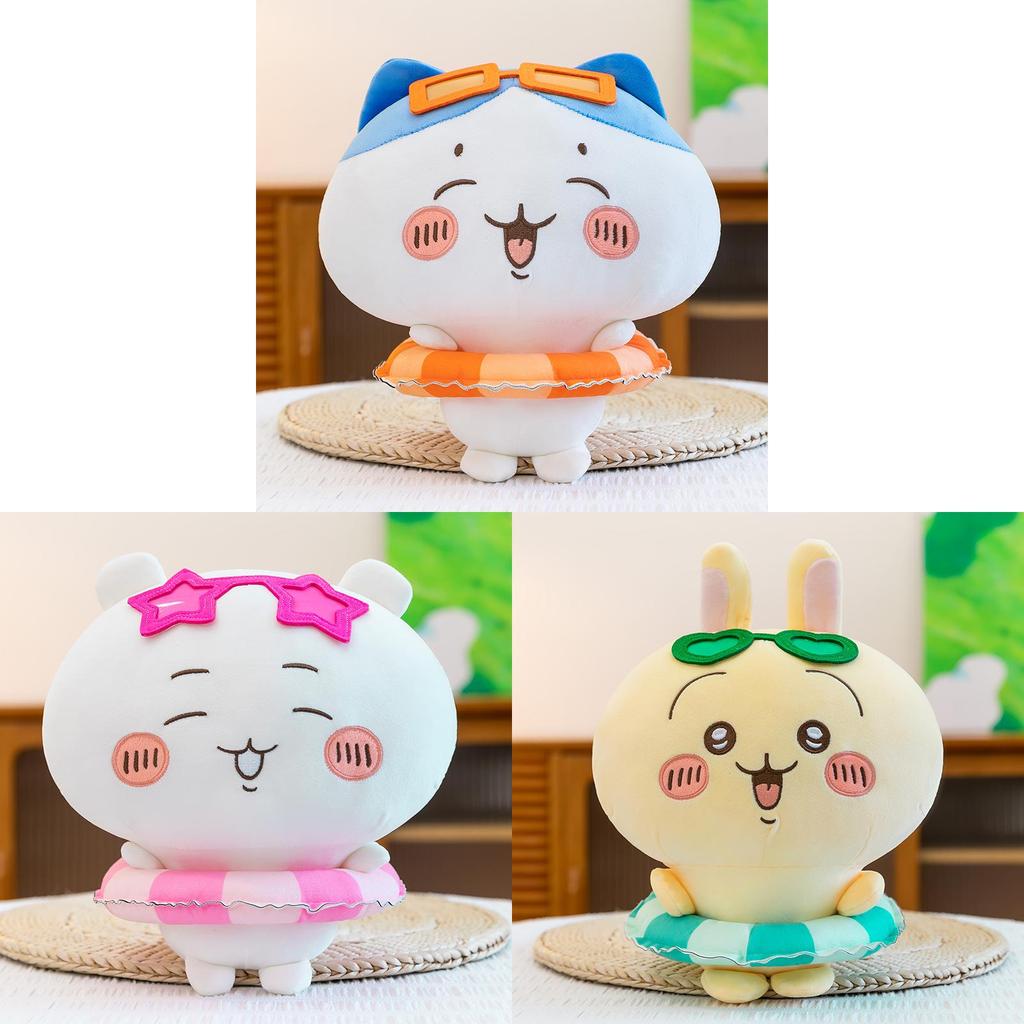 Summer Swim Ring Plush Toy With Cute Chiikawa Hachiware Usagi Characters For Girls And Kids