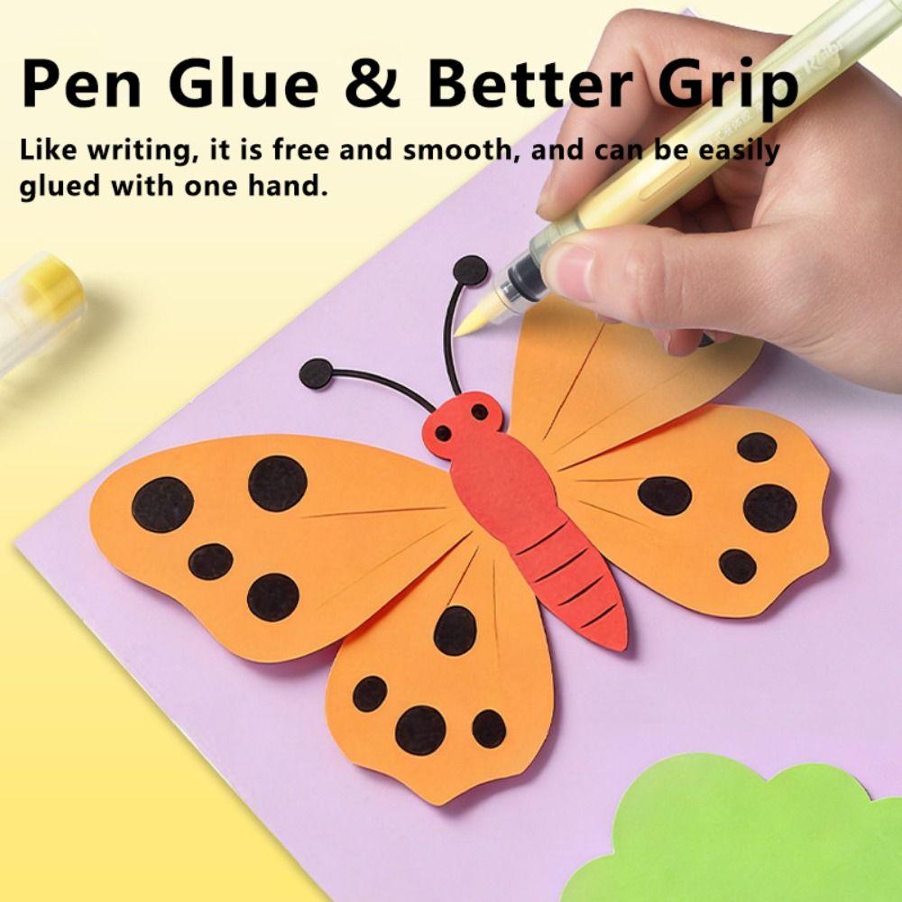 3Pcs Soft Tip Glue Pen No Leak Design Liquid Glue Pen Portable Adhesive Pen School Supplies