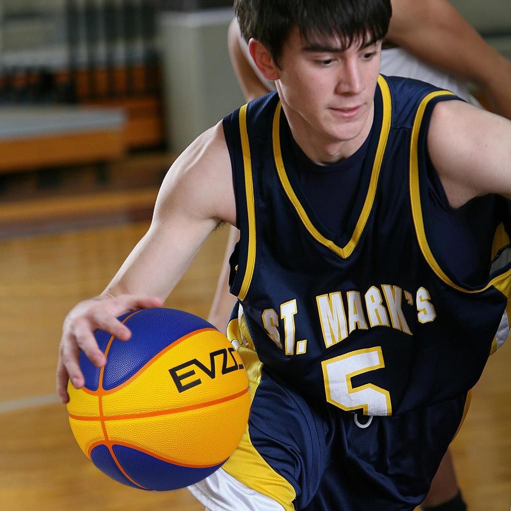 EVZOM Size 7 Practice Ball for High and Middle School PU Waterproof for Indoor and Outdoor Use Basketball, Indoor/Outdoor Boys, Adults, College,