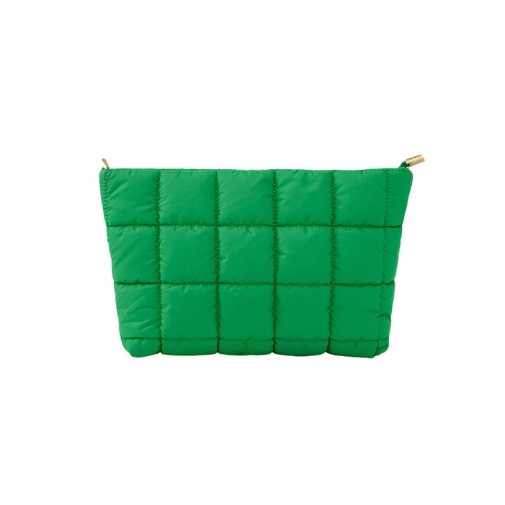 Puffy Quilted Padded Makeup Bag Storage Bag Cosmetic Bag Elegant Cotton Clutch Bag  Beauty Case