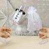 2-Piece Wedding Champagne Flute Set - Bride & GroomCrystalGlasses with DIY Charms SparklingWineCups for Party & AnniversaryGifts