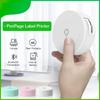 Tintenloser Mini-Thermo-Etikettendrucker, kabelloses Bluetooth-Etikettendruckergerät für den Etikettendruck auf Mobiltelefonen + 2 Rollenpapier
