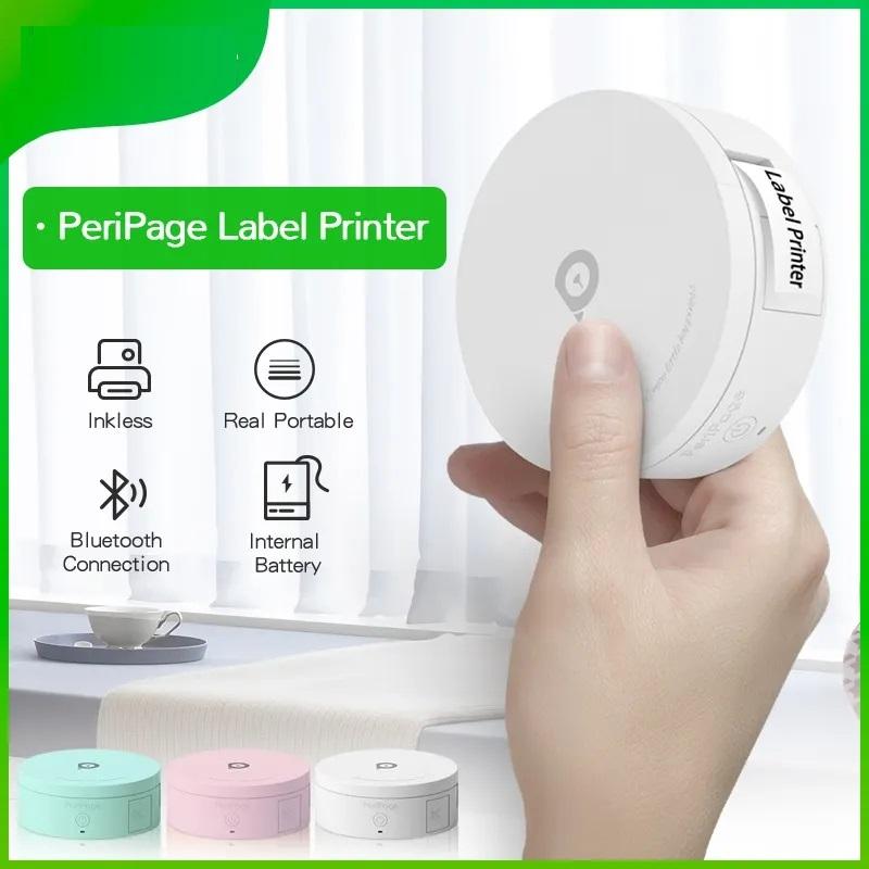 Mini imprimantă termică de etichete fără cerneală Mașină de făcut etichete Bluetooth fără fir pentru imprimarea etichetelor telefonului mobil + 2 role de hârtie