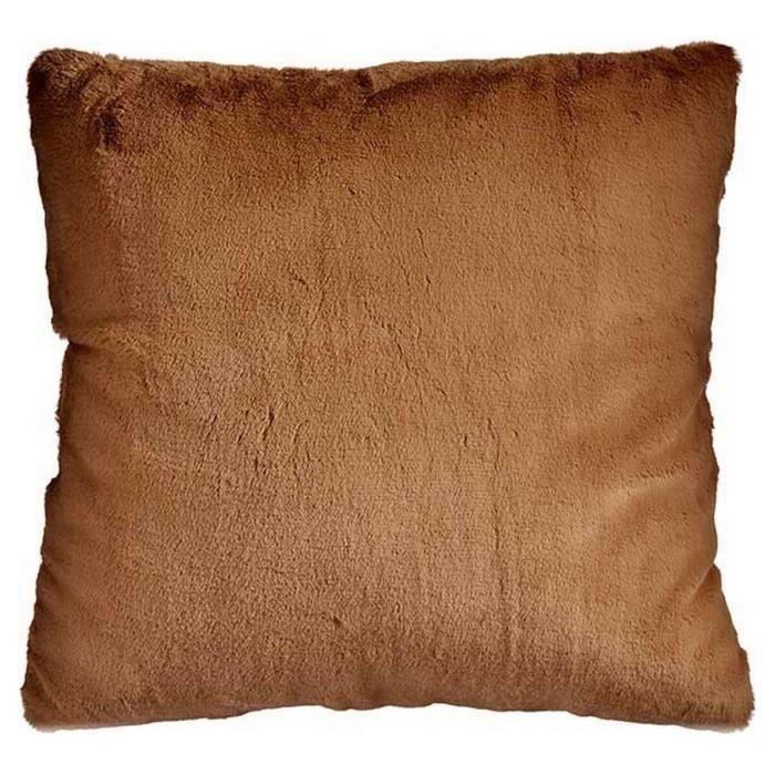 Pute - Spesifisert ikke - Brun - Syntetisk skinn - 60 x 60 cm - Myk tekstur