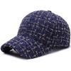 Autumn Winter Women Baseball Cap Fashion Gold Thread Tweed Snapback Caps Female Adjustable Outdoor Warm Sun Hat Elegant Dad Hats