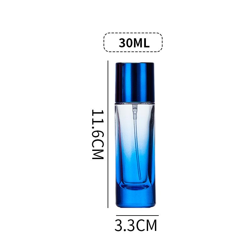 Gradient Cylindrical Perfume Spray Bottle - High Aesthetic Empty Decanting Sample Bottle