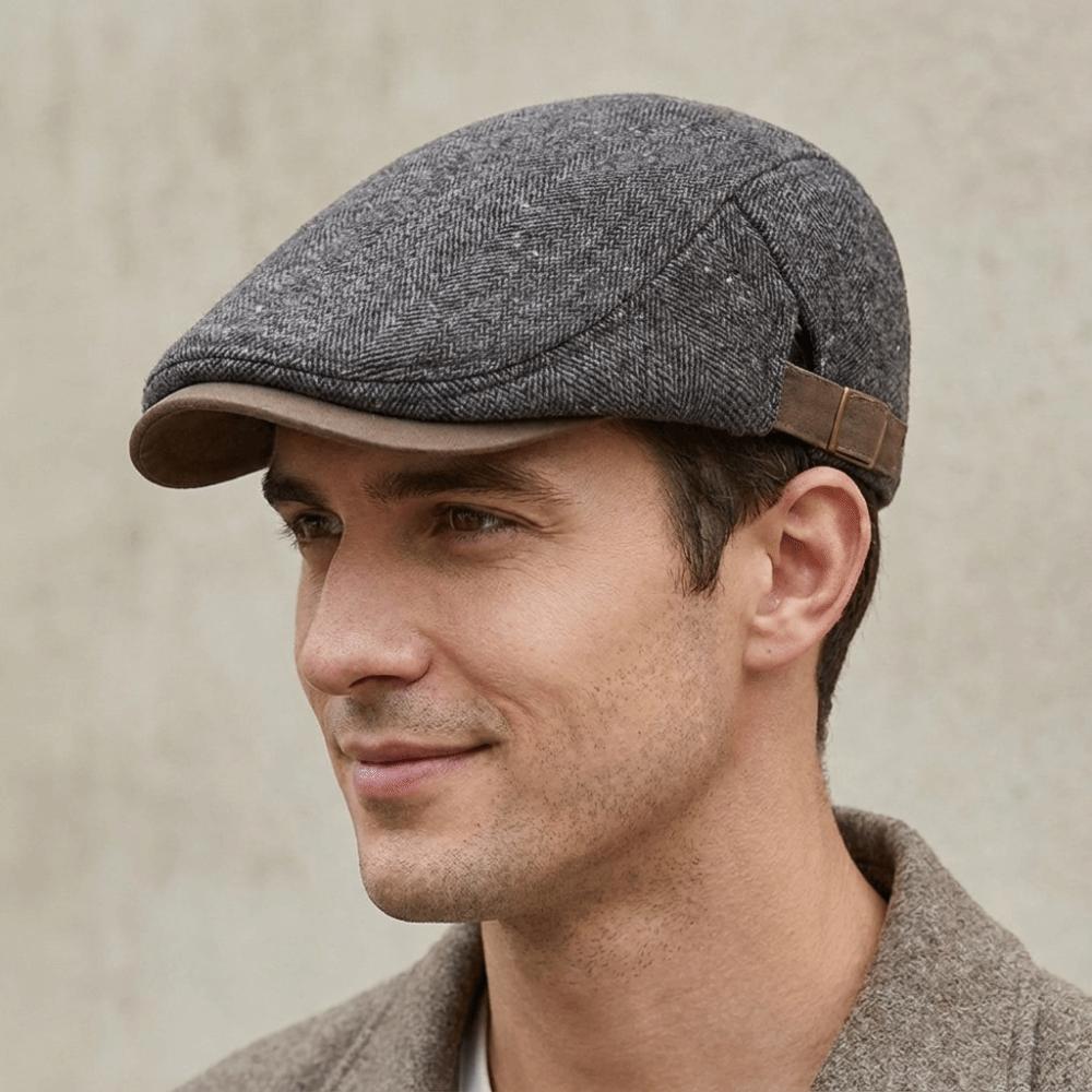 Plaid British Style Woolen Beret Cotton Painter Cap Fashion Newsboy Hat Outdoor
