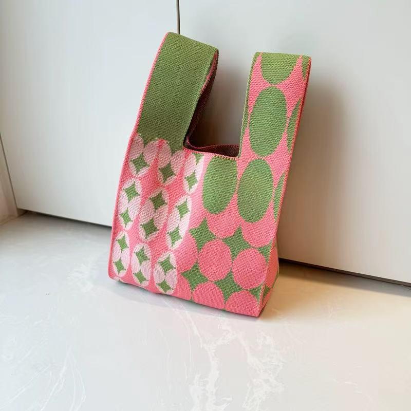 2026 New Year Red Lucky Gift Bag - Knitted Tote with Envelope Design, Perfect for Annual Meetings and Celebrations