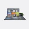 1/64 Scale Japanese Street Corner Shop with Lights Model