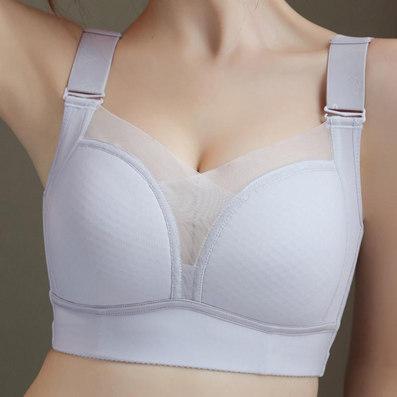 Seamless Bra for Women Gathering A Sense of Femininity In Summer Thin Bra Without Steel Ring Double Breasted Bra