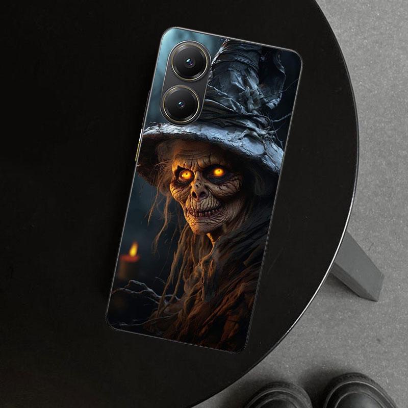 Halloween Moon Witch Horror Phone Case Cover for Xiaomi Poco X6 X5 X7 Pro F7 Ultra Redmi 15C 15 13C 13 12C 12 10C 10 10A 9C 9A 9