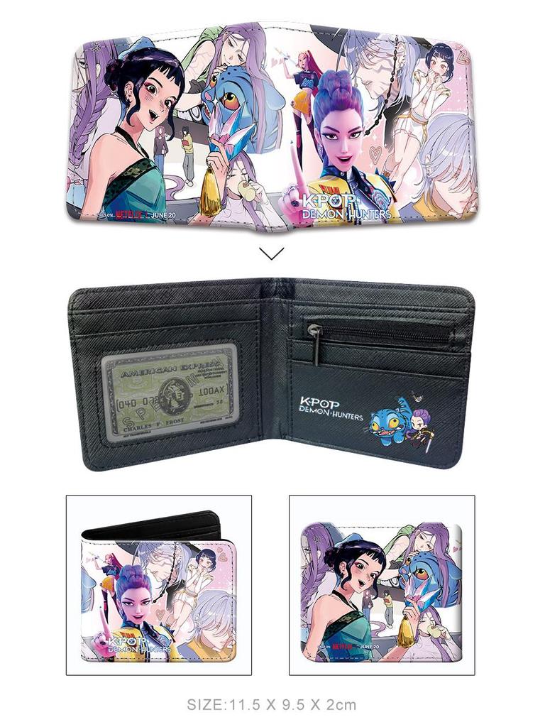 K-Pop Demon Hunter Girl Group 3D-geprägte Anime-Geldbörse für Schüler und Fans