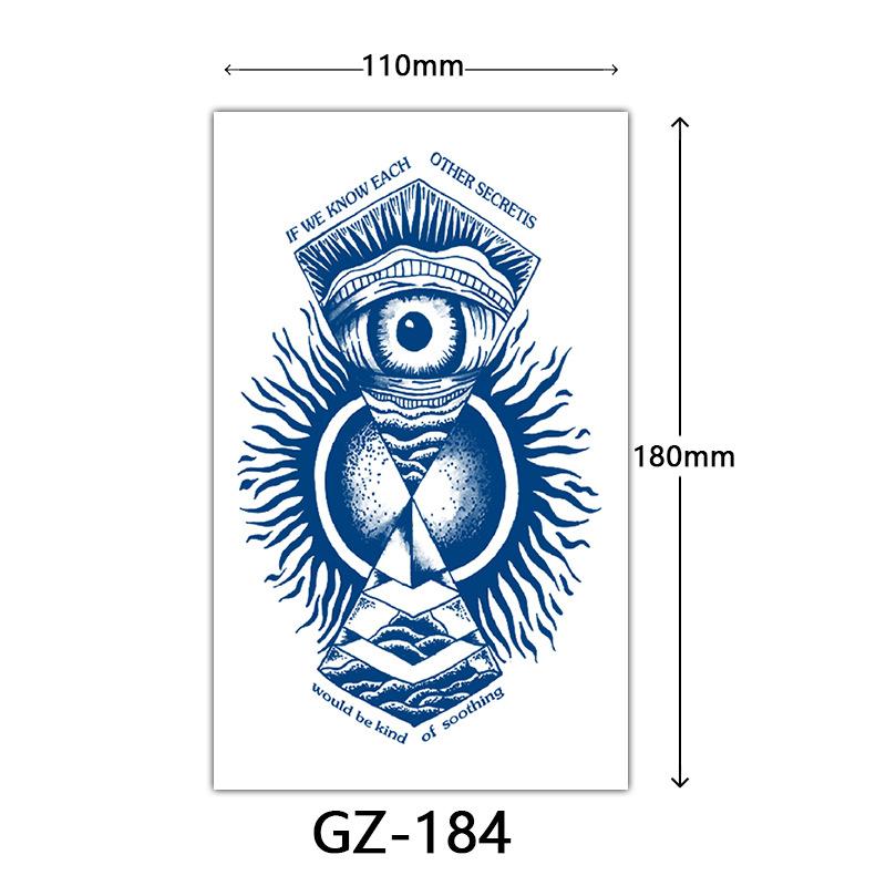 Herbal Semi-Permanent Tattoo Sticker, Animal English Totem Tattoo Sticker, Sweat-Proof Waterproof Tattoo