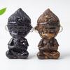 Tree Resin Craft Monkey King Statue With Natural Water Crystal For Home Decoration And Collectors
